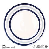 Blue Circle Ceramic Dinner Plate