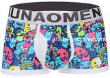 New Print Design Cotton Men's Boxer Brief Underwear with Eco Permit