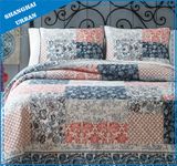 Ancient Chinese Floral Printed Polyester Patchwork Quilt