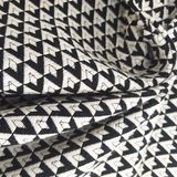 Fashionable Black and White Diamond Jacquard Fabrics