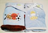 Solid Coral Fleece with Emb (baby blanket)