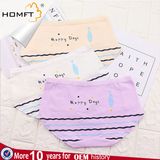 Lovely Wave Fish Design Cotton Girls Preteen Underwear Model Lady Underwear