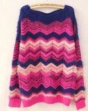 Wave Serrated Retro Mohair Sweater (BTX628)