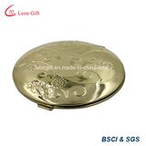 Golden Round Aluminum Cosmetic Mirror
