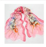 Long Chiffon Printed Scarf