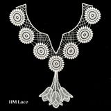 Latest Lace Collar Applique Round Flower Embroidery Necklacce Collar