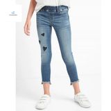 Fashion Elastic Skinny Girls' Denim Jeans with Love Embroidery by Fly Jeans