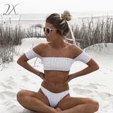 off Shoulder Bikinis Set Women's Beach Women Swimwear Swimsuit