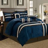Patchwork Bedding Dark Blue Adults Comforter Bedding Set