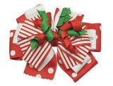 Red DOT Grosgrain Ribbon Hair Clip Hair Bow