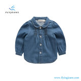 New Style Little Girls' Long Sleeve Denim Shirt with Single-Breasted by Fly Jeans