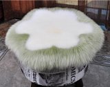 Round Long Wool Sheepskin Seat/Chair Cushion in Flower Shape