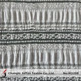 Elastic Cotton Lace Overlay Fabric (M3208)