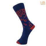 Men's Funny Pattern Comb Cotton Dress Socks