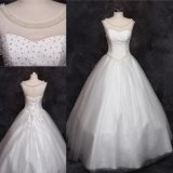 Heavy Beadibg Pearls Ball Gown Wedding Dress