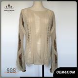 Ladies Sexy Distressed Knitwear Top