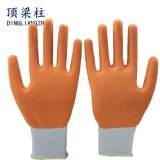 13G Polyester Safety Glove with Foam Latex Coated