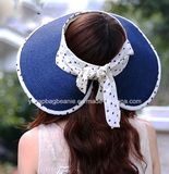 Wide Brim Foldable Straw Sun Visor Hat