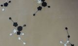 Black&White Flower Pattern Lace Fabric Embroidery Melt Poly C20001