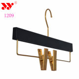 Facyory Custom Pants Hanger with Big Gold Clips