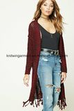 Latest Fashion Pure Color Women Knit Clothes Cardigan (W18-235)