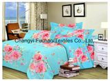 Poly-Cotton King Size High Quality Lace Home Textile Bedding Set