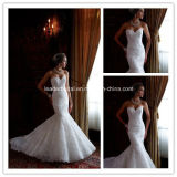 New Strapless Lace Applique Mermaid Wedding Gowns Yao100