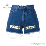New Design Women Printing Minipants Denim Shorts