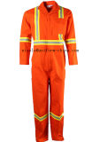 Can/Cgsb 155.20 Hi-Vis Orange Fire Retardant Safety Reflective Coverall with UL Certificates