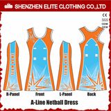 Custom Made Sublimation Printing 92% Polyester 8% Spandex Netball Jersey (ELTNBJ-104)