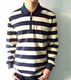 High Quality Factory Custome Men Stripe Shirt with Polo Collar