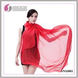 Ladies Fashionable Scarf Candy Color Imitated Silk Scarf (SNSJ001)