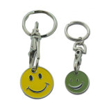 Factory Price Smile Logo Trolley Coin Key Chain