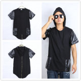 Leather Patch Short Sleeve T Shirts