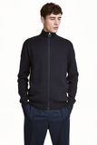 Men Basic and Classic Fine Wool Sweater Cardigan with Zipper