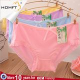 New Design Colourful Comfortable Bamboo Fiber Women Underwear Young Girls Triangle Panties