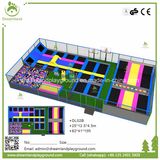 Adult Ninja Course Kids Indoor Trampoline Park, Bungee Jumping Trampoline