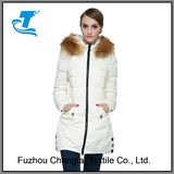 Women's Down Jacket with Faux Fur Trim Hood