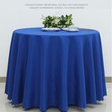 White Linen Jacquard Polyester Round Tablecloth