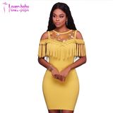 Kynlee Yellow Fringe New Mini Ladies Dress L2015