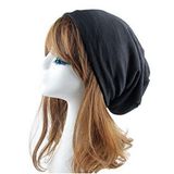 Knitted Oversized Long Cotton Jersey Baggy Beanie Hat