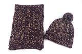 Mens Unisex Winter Warm Customerized Scarf Beanie Set Cable Knitted Scarf (SK164S)