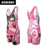 High Quality Fashionable Customized Spandex Women Wrestling Singlet