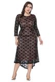 Fashion New Women's V-Neck Loose Large Size Speaker Sleeves Dress Nightclub Evening Dress