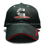 Metal Emblem Embroidery Sandwich Twill Golf Baseball Cap (TRB023)