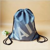 Promotional Custom Logo Printed Polyester Sports Drawstring Bag