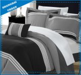 Modern Design Black/Gray Printed Cotton Duvet Cover Bedding Set