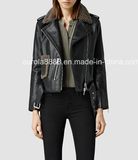 Women Fashion PU Leather Jacket (P1016)