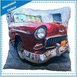 Vintage Car Printed Polyester Throw Pillow