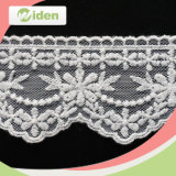 African White Cotton Mesh Embroidered 3.5cm Lace